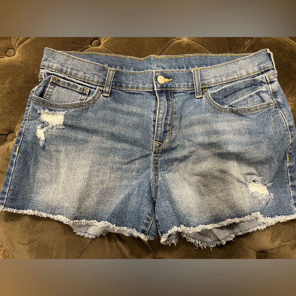 Old Navy Distressed Light Blue Denim Jean Shorts